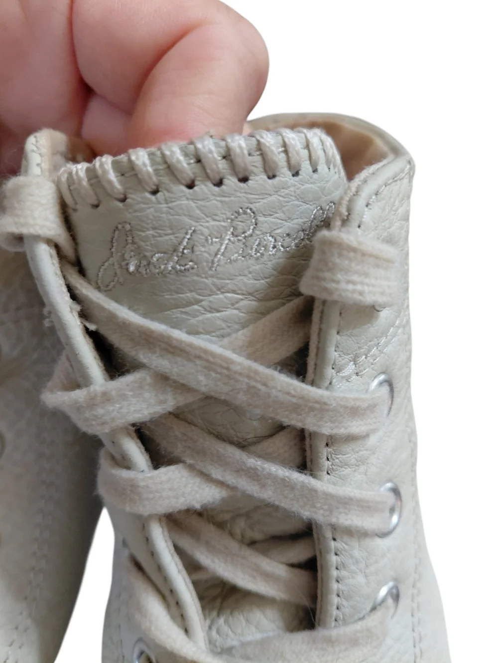Converse High-Top Sneakers in Off-White/Light Gray - Picture 5 of 10